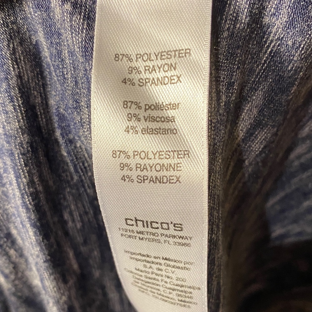 Chico's Blue Heather Cowl Neck Sweatshirt, Size 1 (M) - Picture 6 of 6